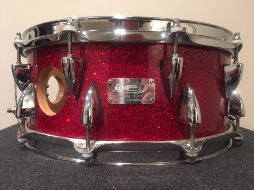 Ocdp Vented Red Sparkle Snare Drum - Early Custom All Original 5.5X14 20 Ply