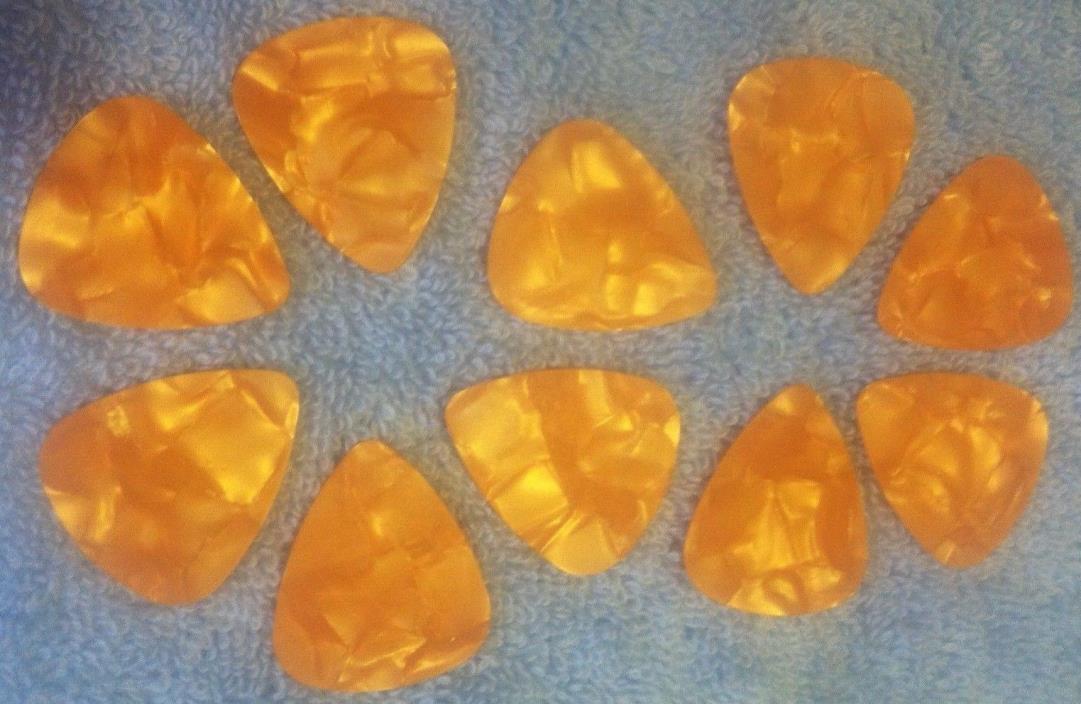 10 Yellow Swirl Acoustic Guitar Picks collecting or playing MP 015
