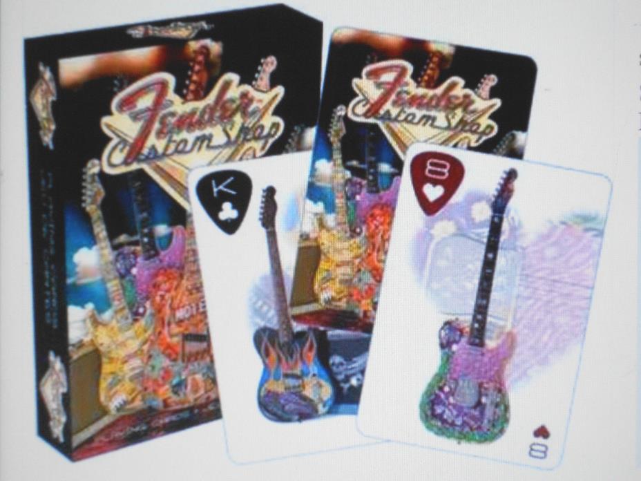 FENDER CUSTOM GUTAR SHOP OFFICIAL POKER DECK OF PLAYING CARD SET NEW