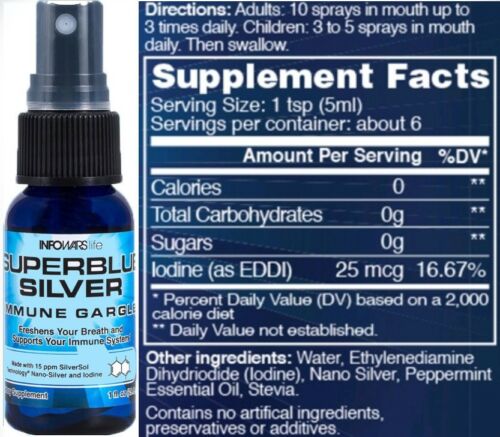 Free Seed Vault & SuperBlue Immune Gargle 1 fl. oz InfoWars Life