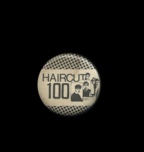 Vintage Haircut 100, Haircut One Hundred Celluloid Pinback, 5 Band Members, 1
