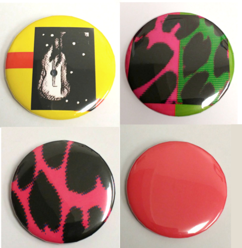 Set of Four Independent Press Punk Buttons 2.25