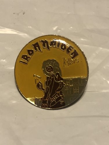 Iron Maiden Pinback Enamel Pin New Old Stock
