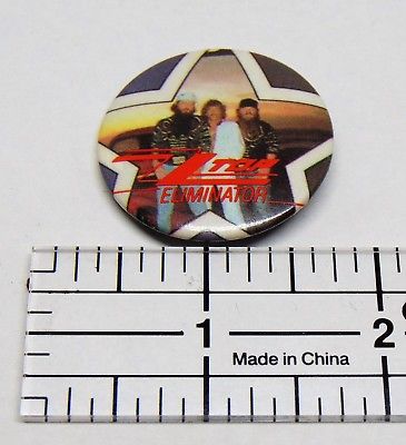 Vintage 1980's ZZ Top Rock Band Hat Vest Jacket Pin Badge Button Pinback