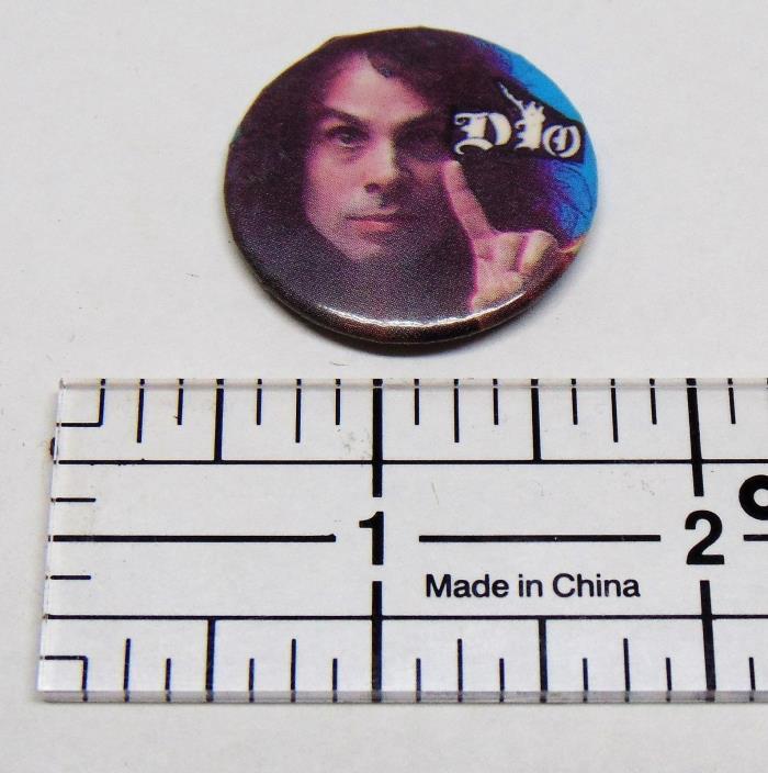 Vintage 1980's D10 Rock Band Hat Vest Jacket Pin Badge Button Pinback