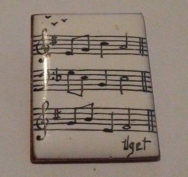 Musical Music Notes Sheet Lapel Pin