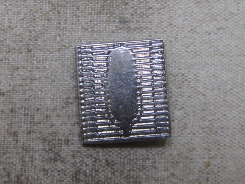 SILVER TONE MICROPHONE LAPEL PIN