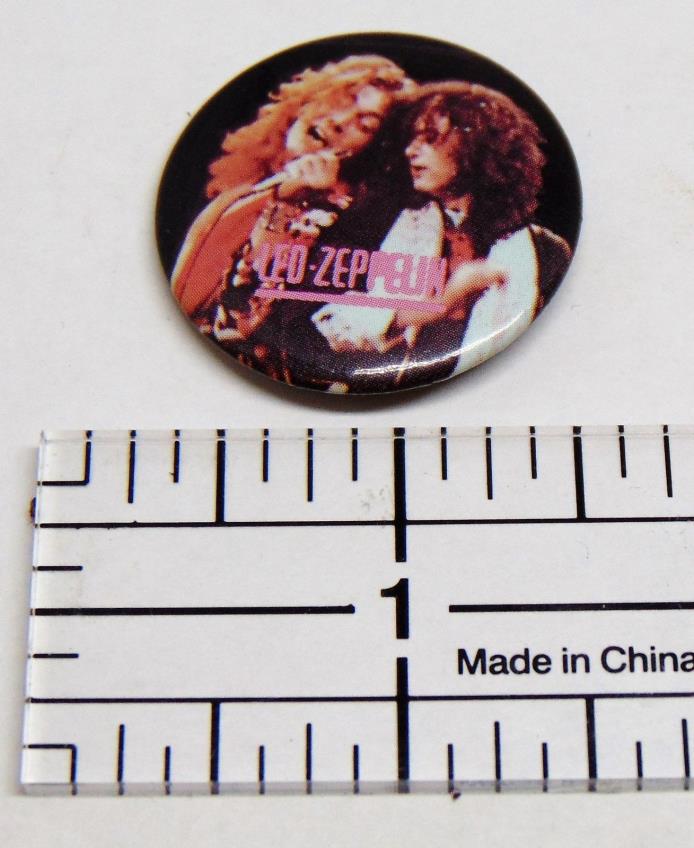 Vintage 1980's Led Zepppelin Rock Band Hat Vest Jacket Pin Badge Button Pinback