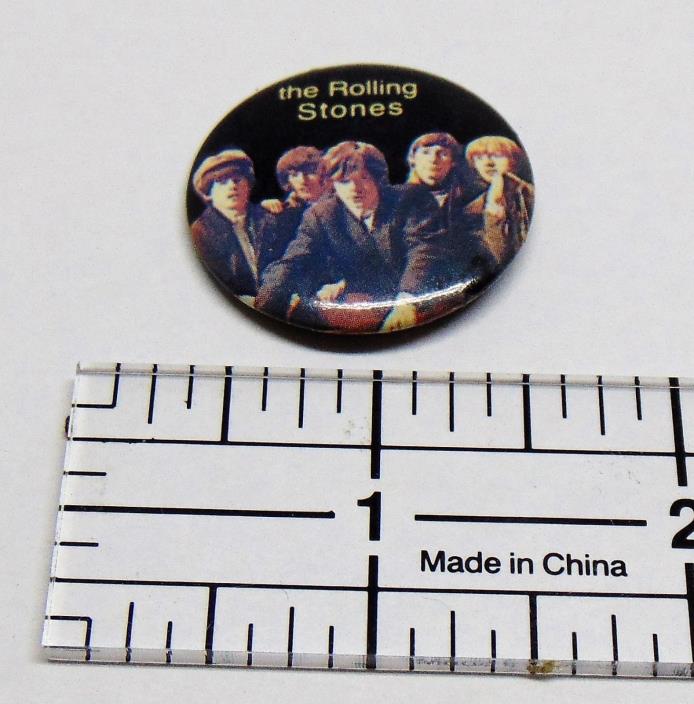 Vintage 1980's The Rolling Stones Hat Vest Jacket Pin Badge Button Pinback