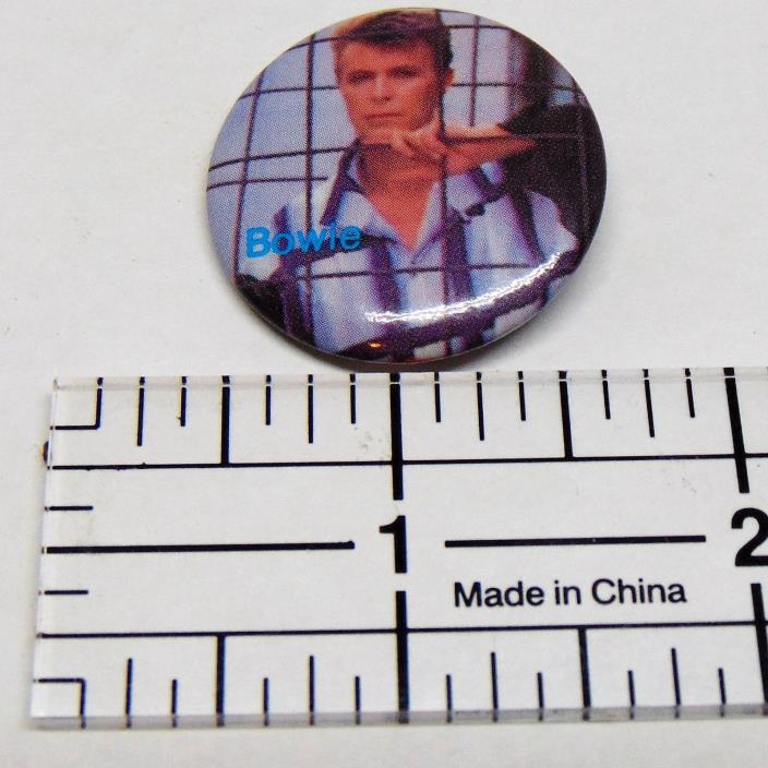 Vintage 1980's David Bowie Rock Band Hat Vest Jacket Pin Badge Button Pinback
