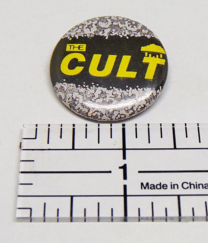 Vintage 1980's The Cult Rock Band Hat Vest Jacket Pin Badge Button Pinback