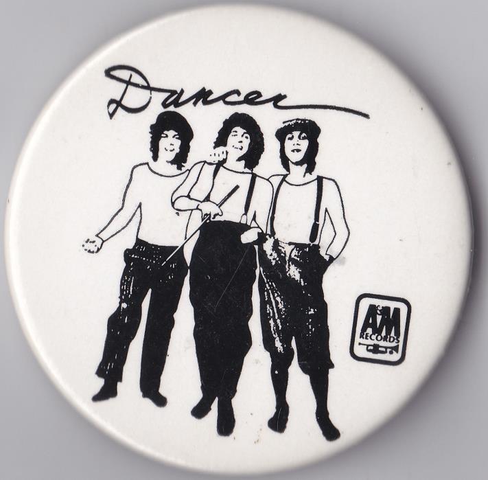 Dancer Band A&M Records 1976 Promo Pin Button Badge Magical Eyes Pop Rock Music