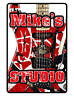 Personalized GUITAR STUDIO Sign Printed with YOUR NAME aluminum Design#227