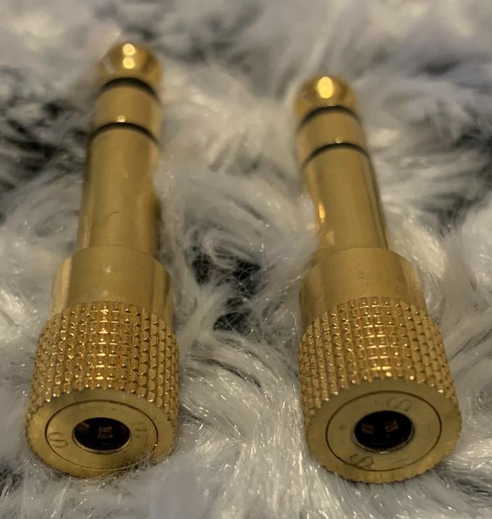 Two Stereo Audio Adapter 6.35mm 1/4” Male to 3.5mm 1/8” Female Headphones Plug