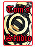 Personalized GUITAR STUDIO Sign Printed with YOUR NAME aluminum full color D#202