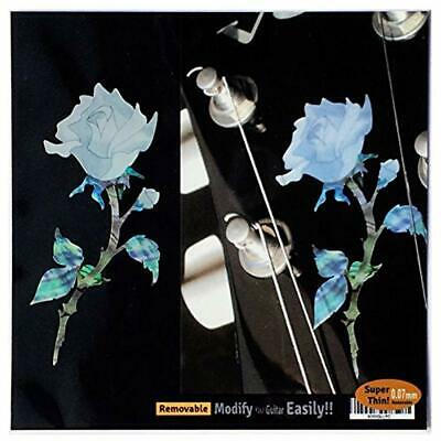 Inlay Sticker Decal Guitar Headstock Abalone Theme - Single Rose