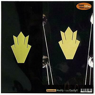 Inlay Sticker Decal Guitar Headstock Gold - 2pcs SET LP Closed Crown Musical