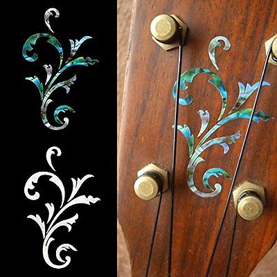 Headstock Inlay Stickers Decals - Small Vine SET