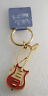NEW RED GOLD WHITE STRAT GUITAR KEY CHAIN FOB KEYCHAIN NWT