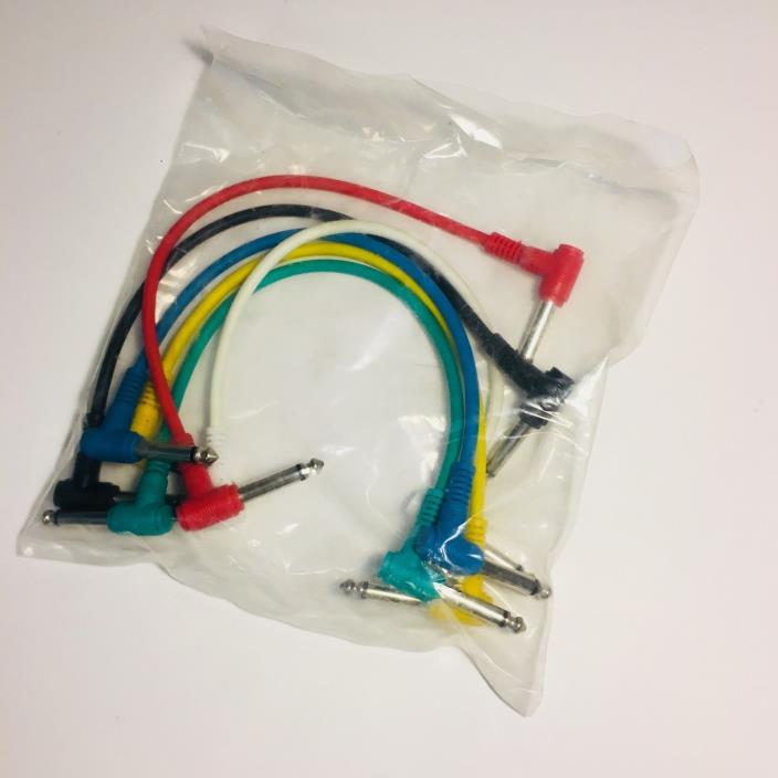 1 Foot, Set of 6 Effect Pedal Patch Cable 1/4
