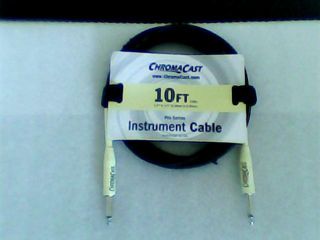 ChromaCast Pro Series Instrument Cable, Straight/Straight 1/4 White 10ft / 3.05m