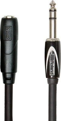 Roland RHC251414 Black Series 1/4'' TRS Male to Female Headphone Extension Ca...