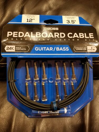 New Boss BCK-12 Custom Solderless Pedalboard Patch Cable kit! w/ BIC-10A Cable!