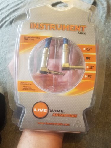 Livewire Advantage 1' Instrument cable new in packaging one foot for pedal