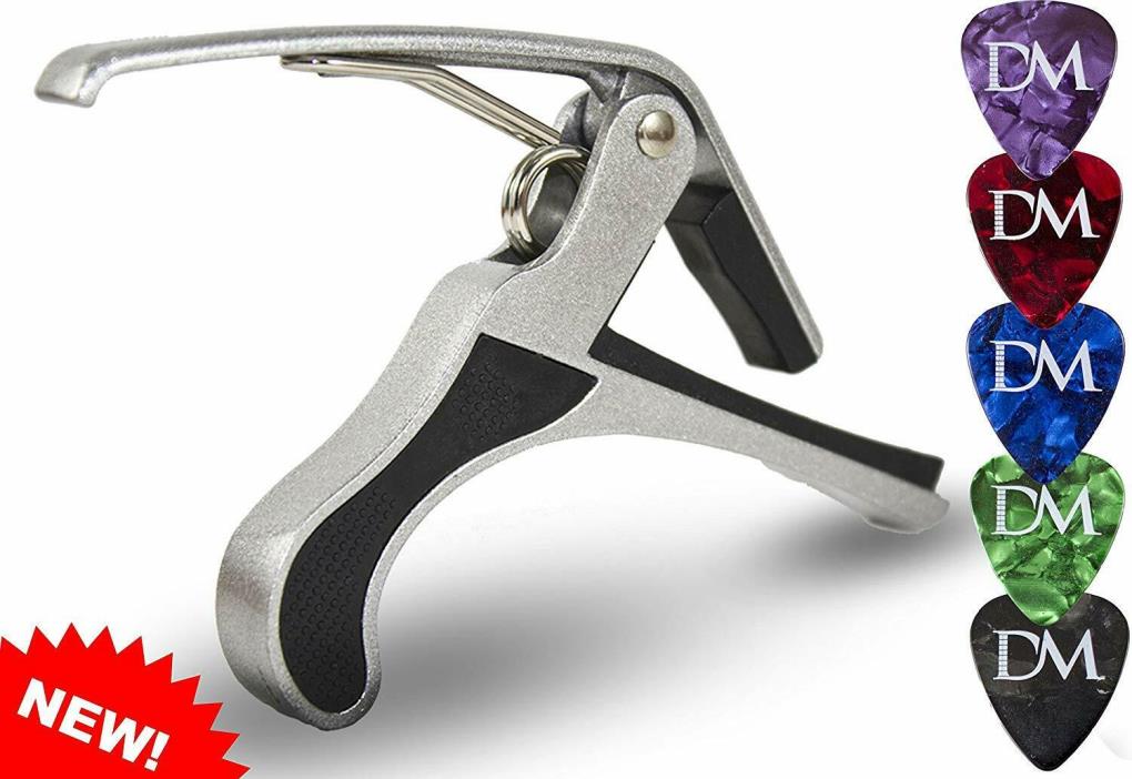 Lot of 5 X DM Digitrade Music Brooklyn Professional Guitar Capo with 5 Picks