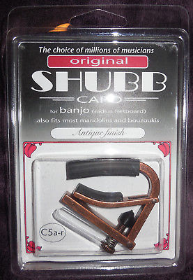Shubb C5A-R radiused Banjo Capo with Antique finish new in package free Shipping