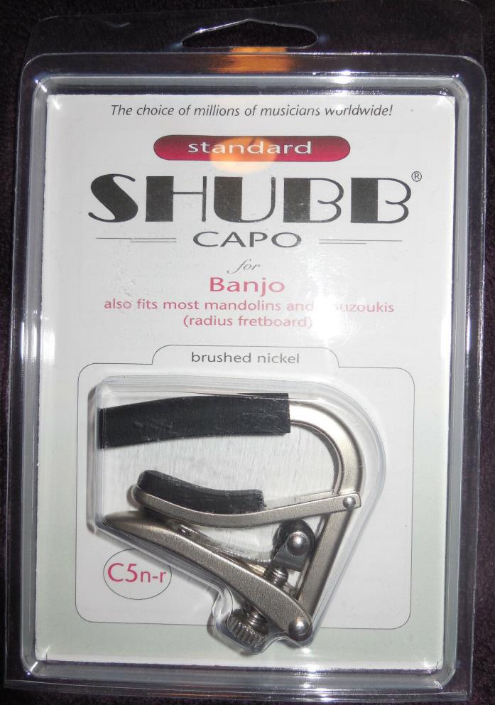 Shubb C5N-r Standard Brushed Nickel radiused Banjo/Mandolin Capo new In Package