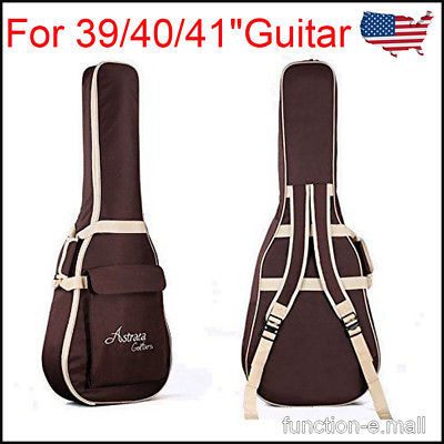 Waterproof Folk Acoustic Guitar Gig Bag Soft Case Strap Backpack for 40