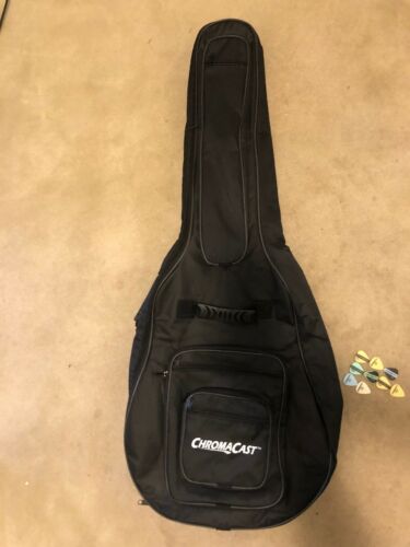 GO-DPS ChromaCast Electric Guitar 6-Pocket Padded Gig Bag Black Backpack Picks