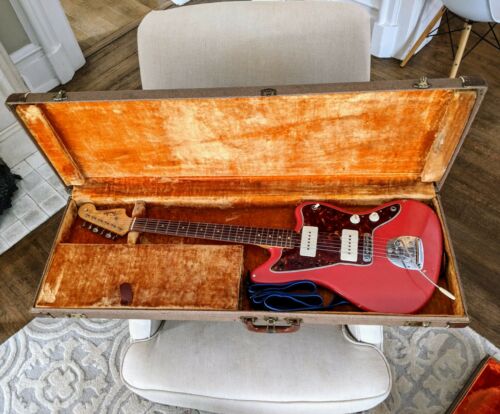 1959-1961 Fender Jazzmaster Original Vintage Case Light Orange Plush CLEAN! WOW!
