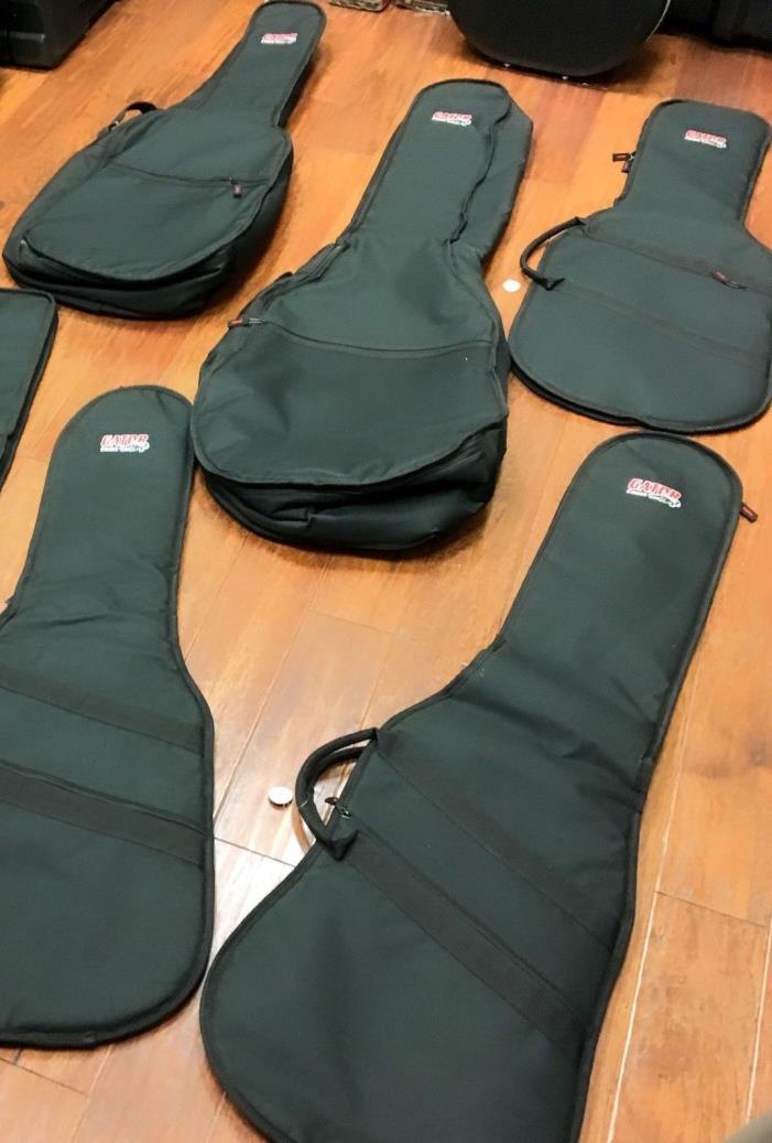 Lot of 5 various guitar cases from Gator Cases GBE series (production samples)