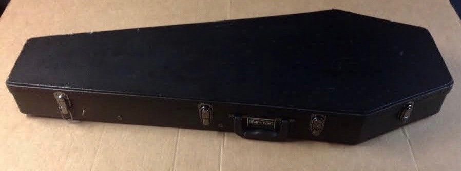 COFFIN CASE Guitar Case Black with Red interior
