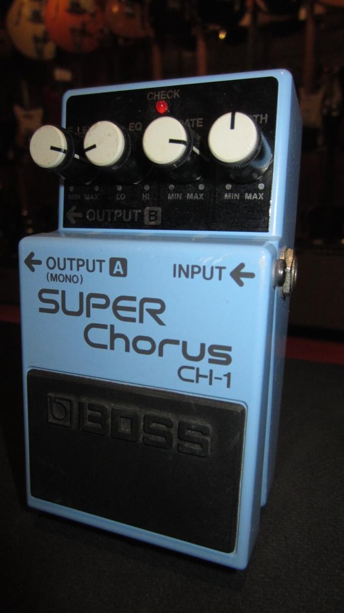 Pre- Owned Circa 2015 Boss CH-1 Super Chorus Effects Pedal Blue Shimmering Tone
