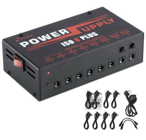Donner Guitar Effect Pedals Power Supply DP-4 8 Plus Isolated Output