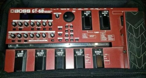BOSS GT-6B - Multi Effects Bass Guitar Pedal w/Case *Tested* Great