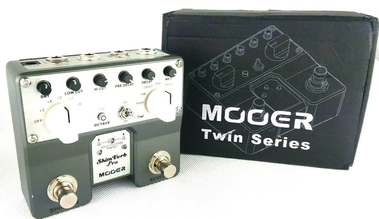 Mooer ShimVerb Pro Twin Series Digital Reverb Guitar Effects Pedal, TVR1