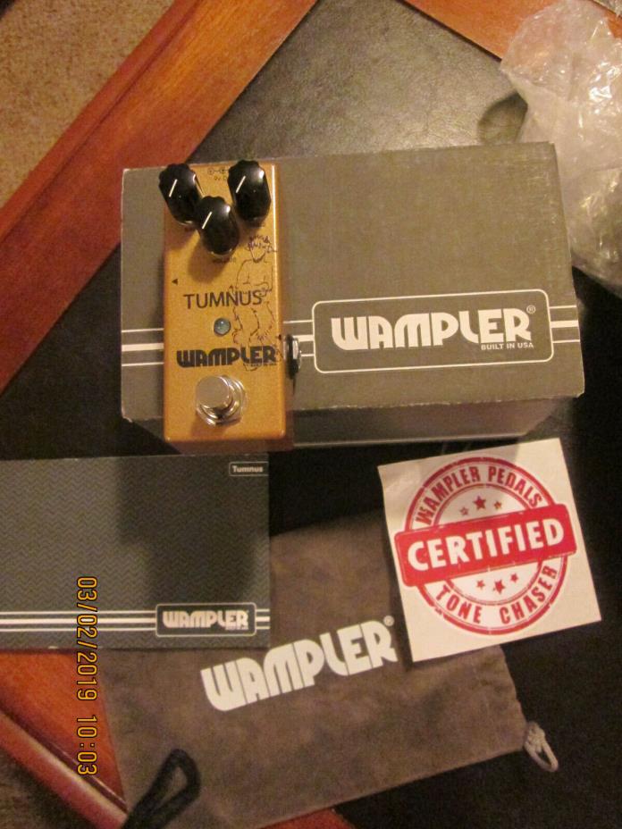 Mint Condition Wampler Tumnus Overdrive Pedal With Box & Contents, Great OD Box