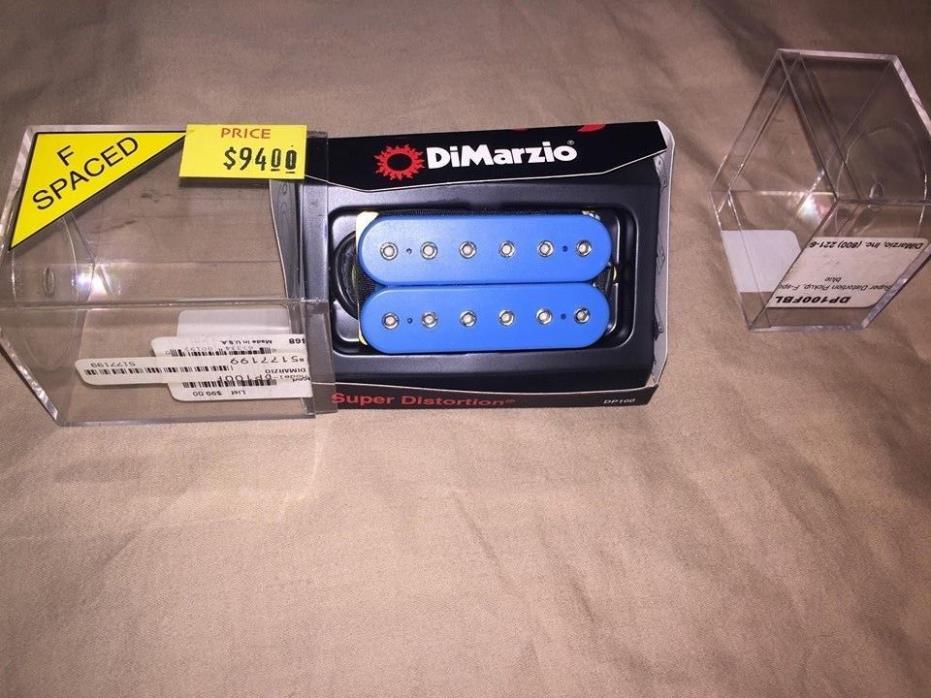 DiMarzio Super Distortion Pickup, F-Spaced blue DP100FBL **NEVER USED**