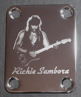 GUITAR NECK PLATE Custom Engraved Etched - Fits Fender - RICHIE SAMBORA