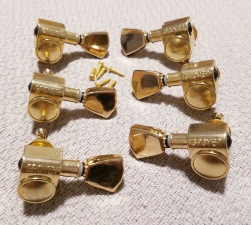 Grover 3x3 Gold Keystone Tuners, will fit all Gibson Les Paul & electric guitars