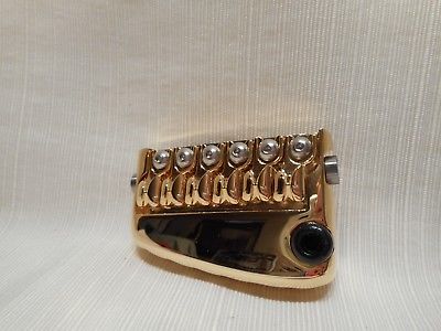 NEW GOLD WASHBURN PIEZO BRIDGE W/ SADDLES AND WHAMMY BAR INSET FOR PARKER GUITAR