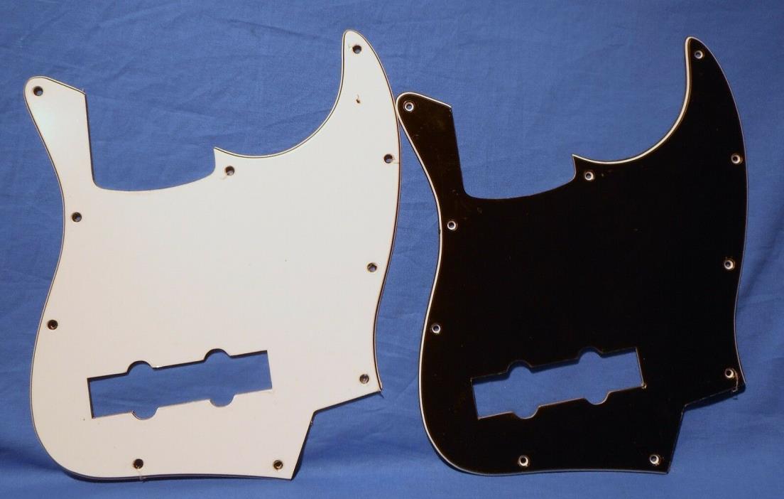 2 NEW PICKGUARDS BLACK AND WHITE FOR FENDER JAZZ BASS GUITAR  from Mighty mite