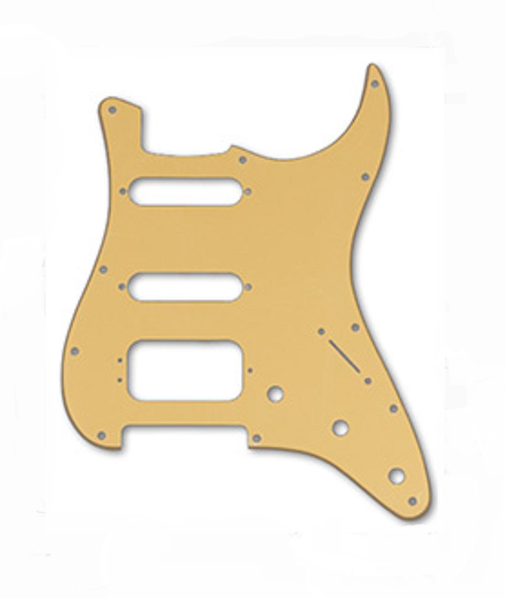 Fender Gold Metallic H/S/S Pickguard for DLX Fat Strat/Stratocaster 006-4010-000