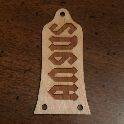 GUITAR TRUSS ROD COVER - Wood Burned - Fits EPIPHONE EPI - ANGUS YOUNG ACDC