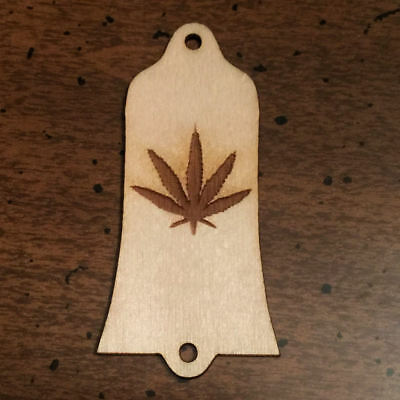 GUITAR TRUSS ROD COVER - Wood Burned - Fits GIBSON USA - POT LEAF Weed 420