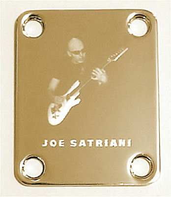 GUITAR NECK PLATE Custom Engraved Etched - Chickenfoot JOE SATRIANI - Gold